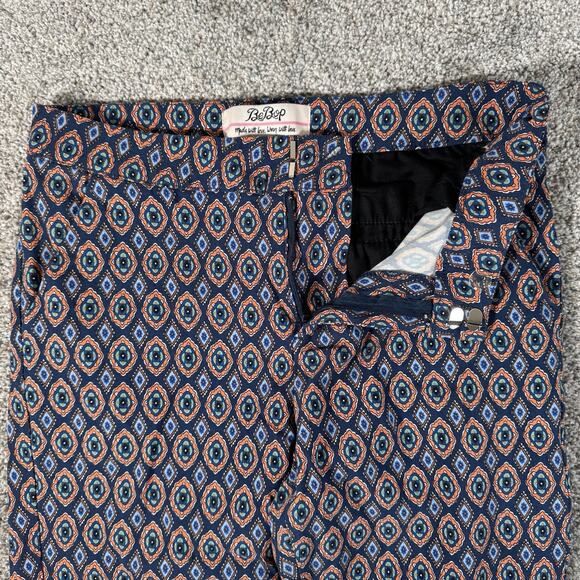 BeBop Cropped Pants Sz 11 Boho Chic Retro 70s Groovy Medallions Parisian Office - Picture 8 of 14